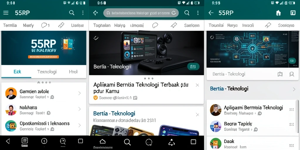 Antarmuka aplikasi 55RP yang informatif dan modern.