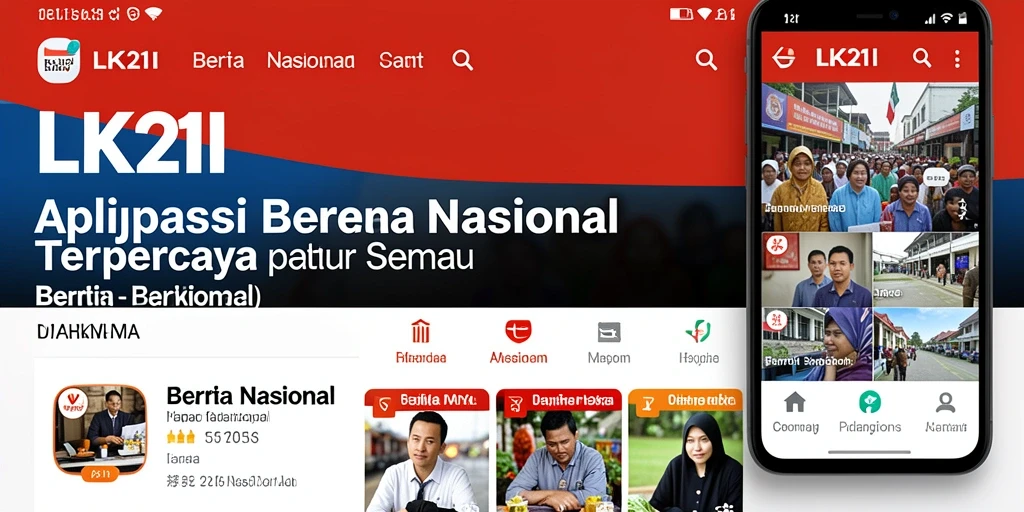 Antarmuka aplikasi LK21 yang sederhana dan informatif.
