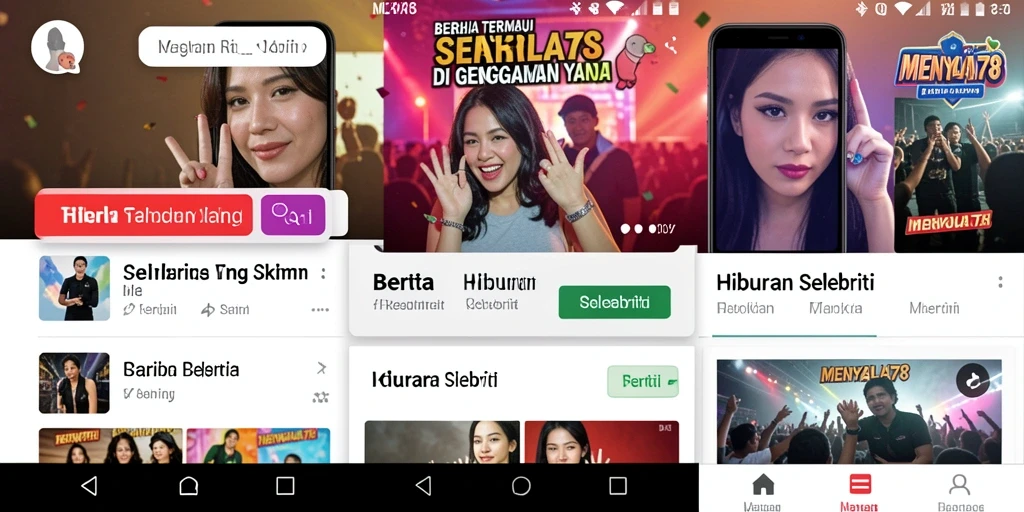 Antarmuka menarik dan mudah digunakan pada aplikasi MENYALA78.
