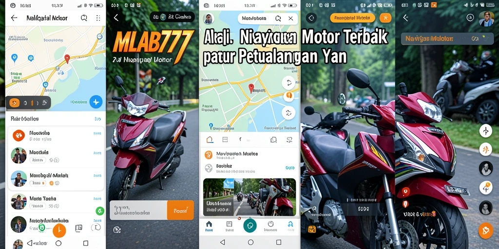 Tampilan antarmuka navigasi motor MLBB777 yang intuitif dan informatif.