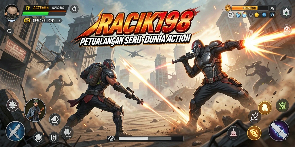 Tampilan antarmuka game Action yang penuh aksi dan seru.