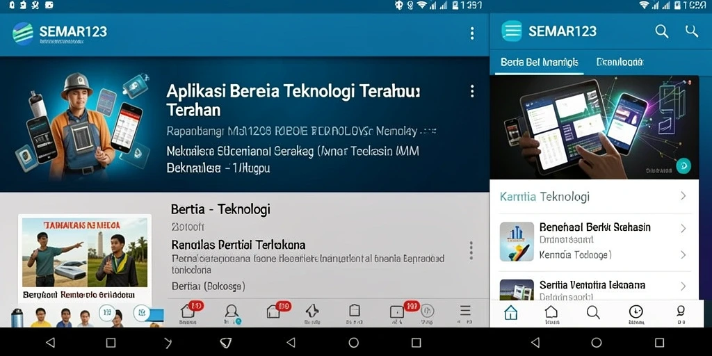 Antarmuka SEMAR123 yang modern dan ramah pengguna.