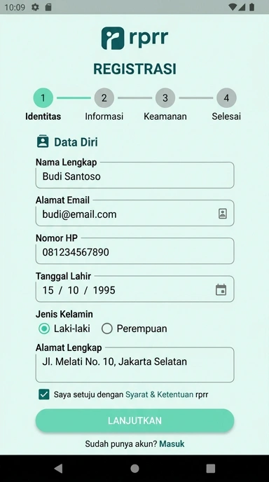 Cara Mudah Daftar Akun Baru rprr